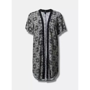 New Torrid Challis Dolman Shirttail Kimono Size M/L (10)